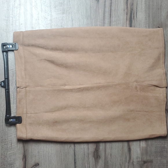 Lulu's Superpower Tan Suede Pencil Skirt - Picture 7 of 8